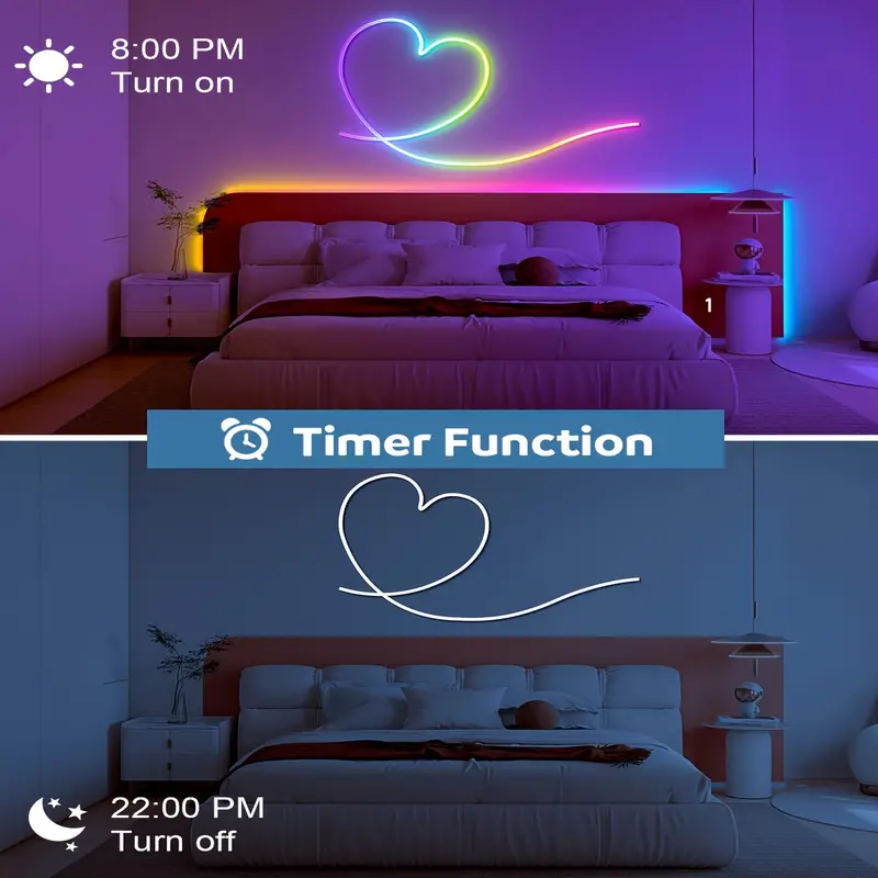 COB RGB led strip som soveværelses belysning