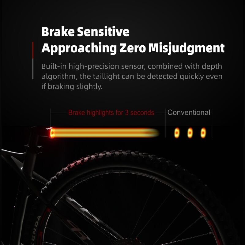 super one cykelbaglygte med bremselys